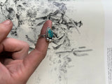 Tibetan turquoise ring size 7