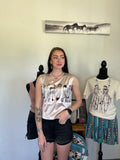 summer tank top with horse print