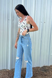 Bodysuit with boot print, bodysuit with western print, cowgirl body suit