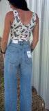 Bodysuit with boot print, bodysuit with western print, cowgirl body suit