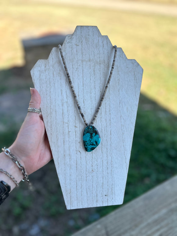 Turquoise Slab Necklace