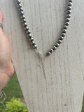 8mm Sterling silver pearl necklace