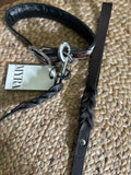 western leather dog leash with heavy snap