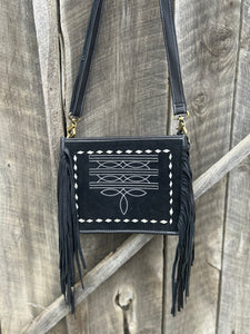 Black Suede Crossbody