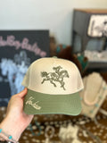 Green cowgirl hat