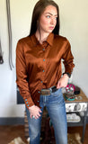 Satin Saddle Button Down