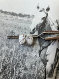 Wild horse stud earring