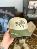 Green cowgirl hat