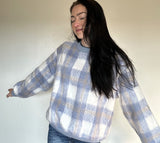 Plaid Crew Neck