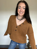 warm waffle knit top