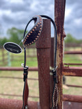 horse tack dark oiled headstall