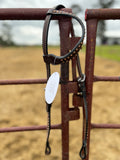 one ear headstall dark oil horse tack 